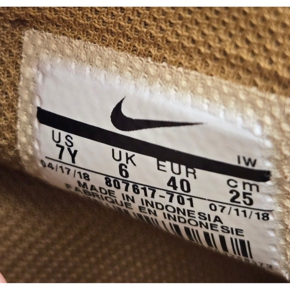 Nike YOUTH Air Force 1 High LV8 (GS) WHEAT SIZE 7Y, FITS WOMEN'S 8.5 LAX‎ - Picture 8 of 9